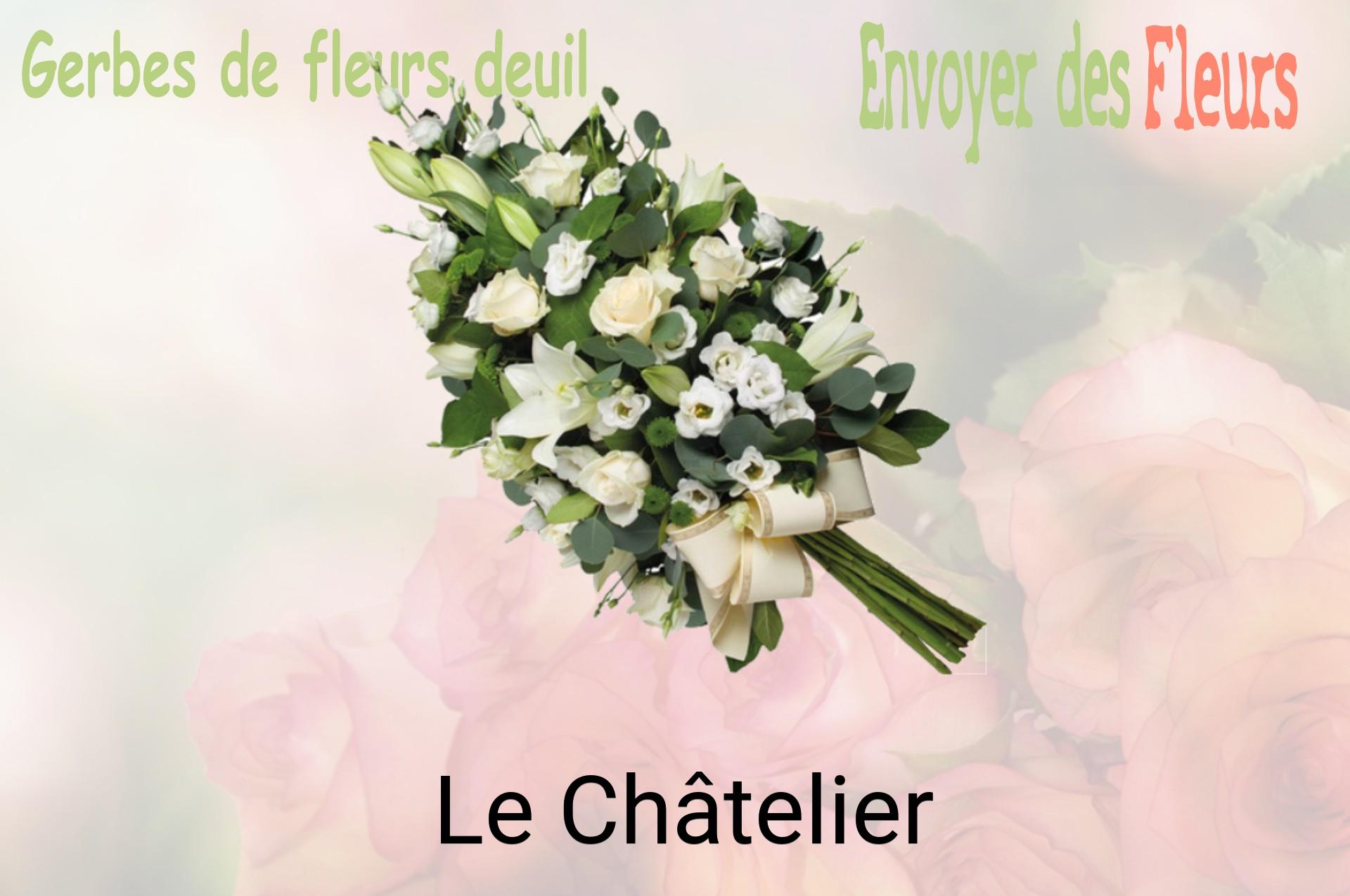 Gerbe de fleurs de deuil livrée à Le Châtelier
